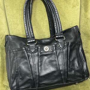 Marc By Marc Jacobs Black Leather Totally Turnlock Diaper Bag